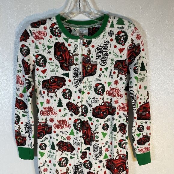 Buc-ees YOUTH MEDIUM Christmas One Piece Pajamas - Picture 3 of 11
